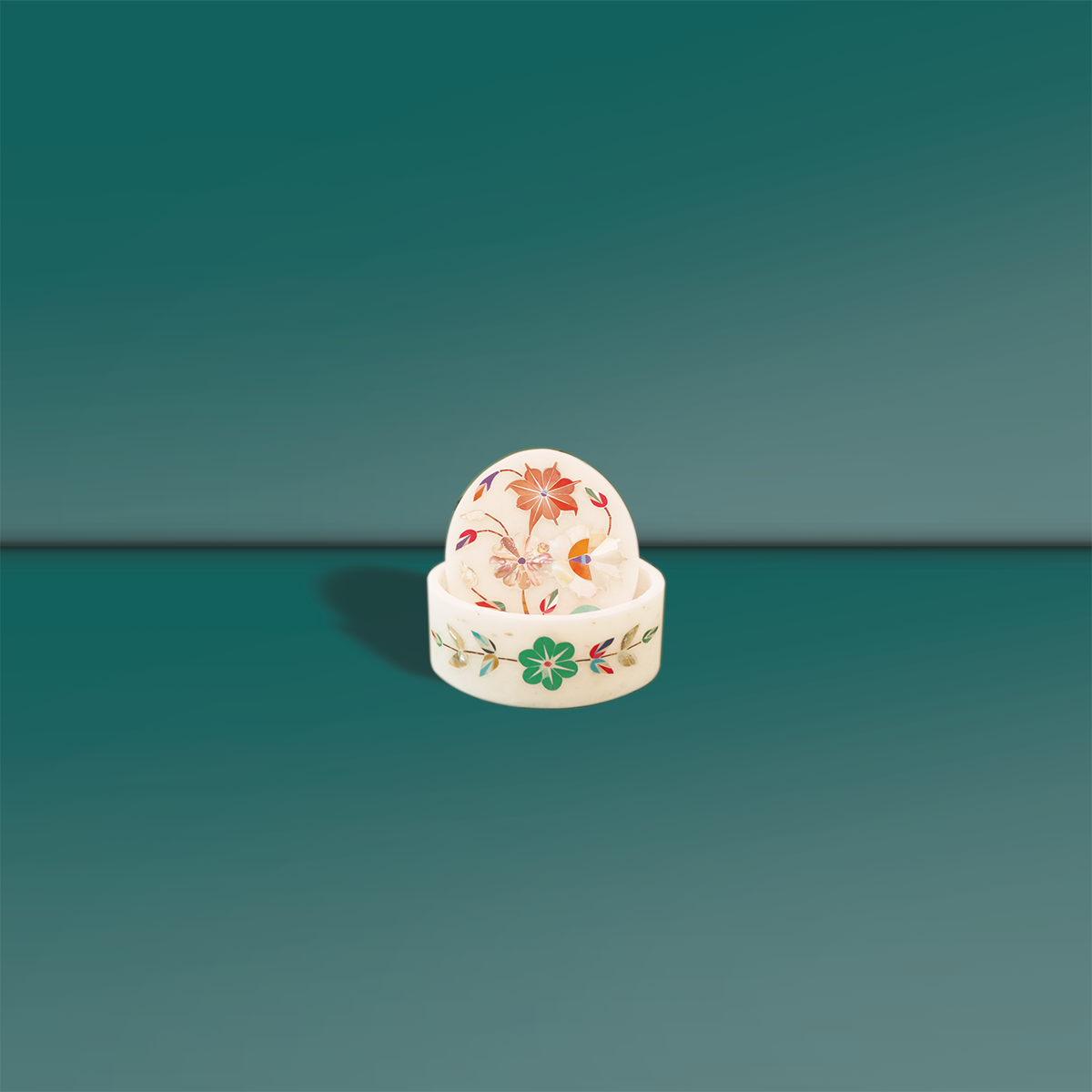 Round Marble Jewellery Box