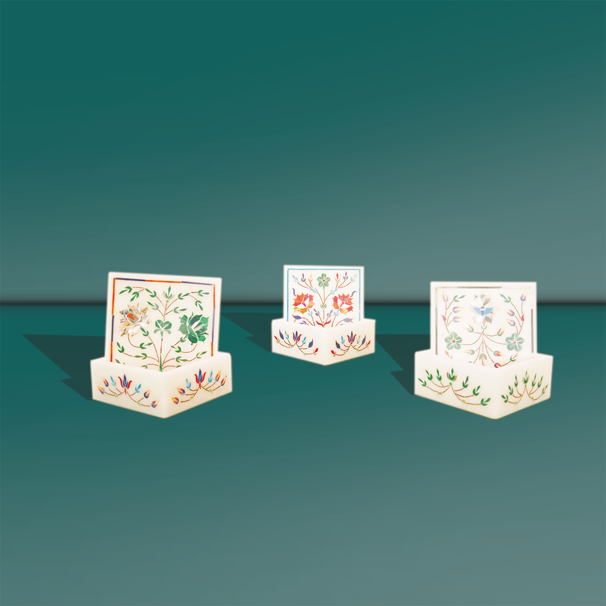Marble Jewellery Box (Small – Floral Inlay)