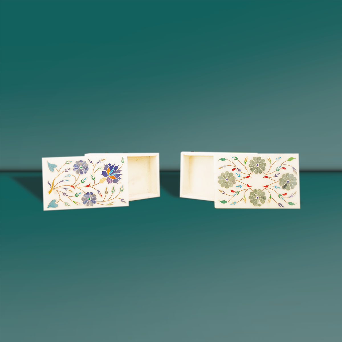 Marble Jewellery Box (Medium – Floral Inlay)