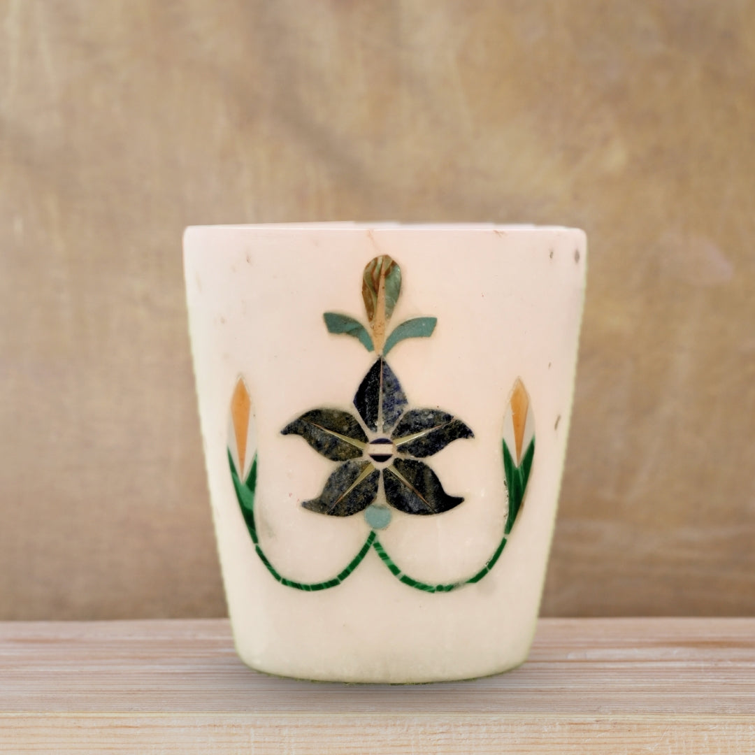 Marble Tequila Shot Glass (Inlay Work)