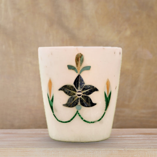 Marble Tequila Shot Glass (Inlay Work)