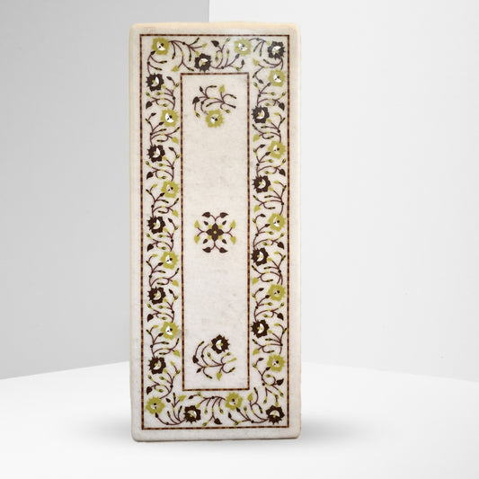 Premium Marble Inlay Dining Table Top (15 x 36 Inch)