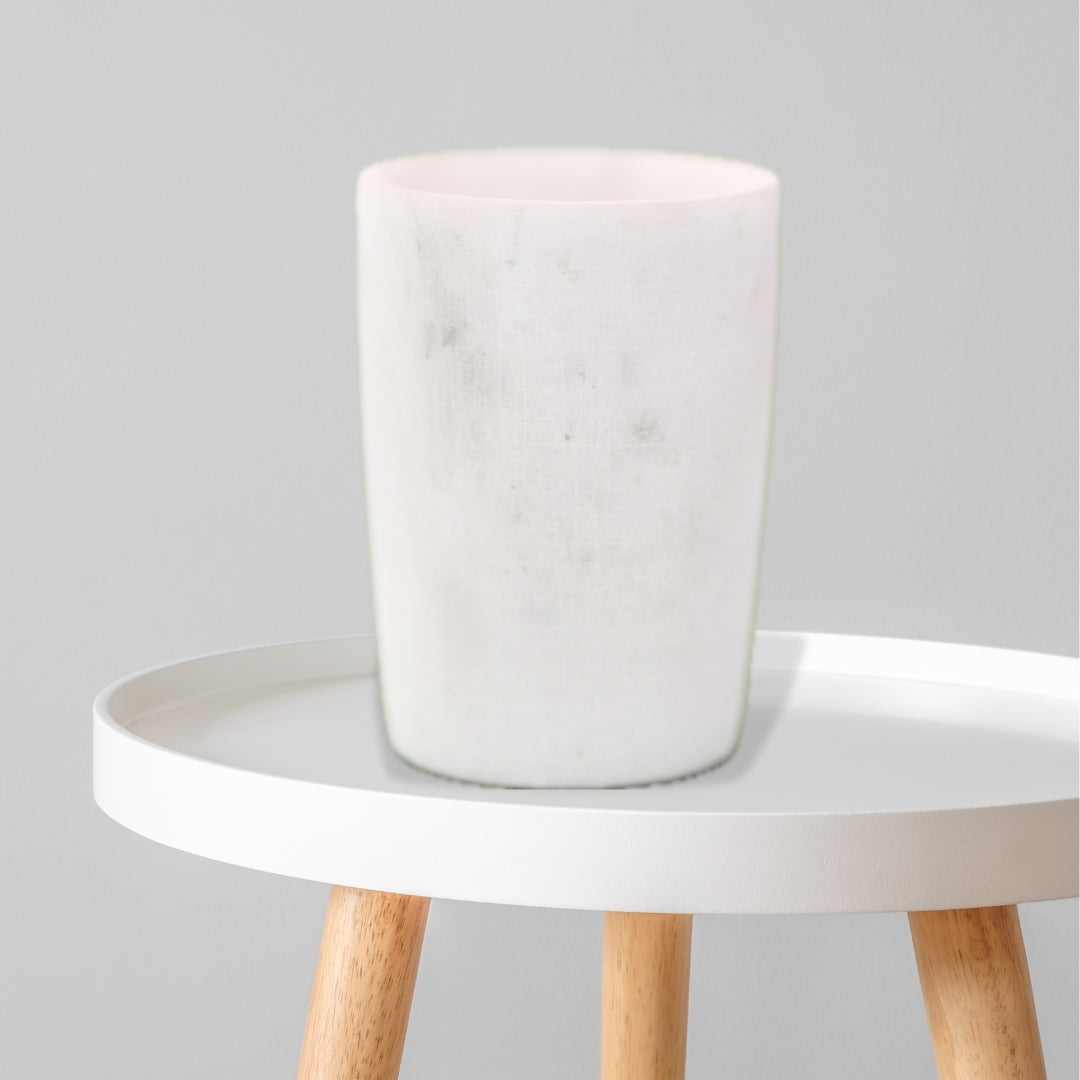 Handcrafted White Marble Glass