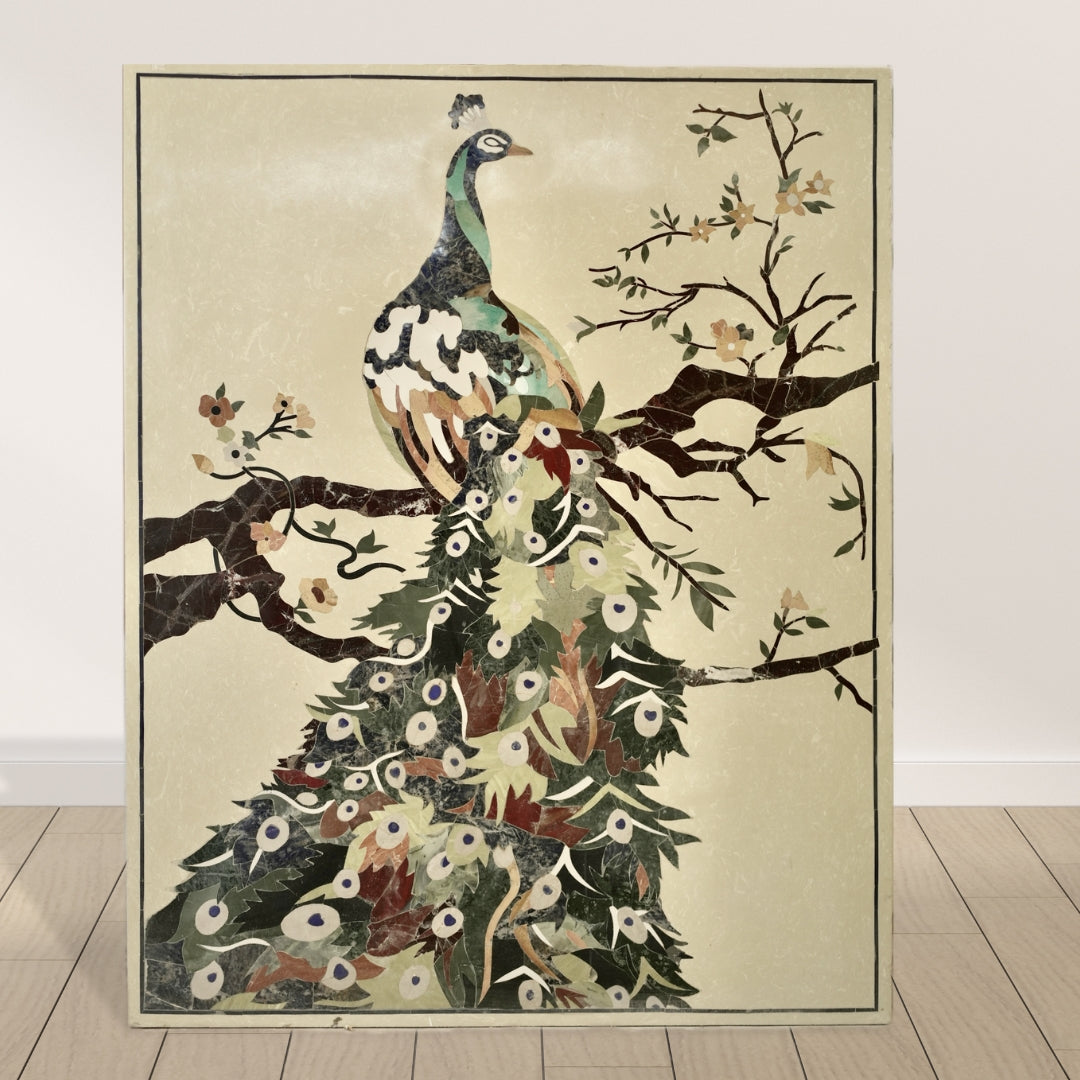 Inlay Peacock Wall Art (50 x 62 Inch)