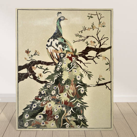 Inlay Peacock Wall Art (50 x 62 Inch)