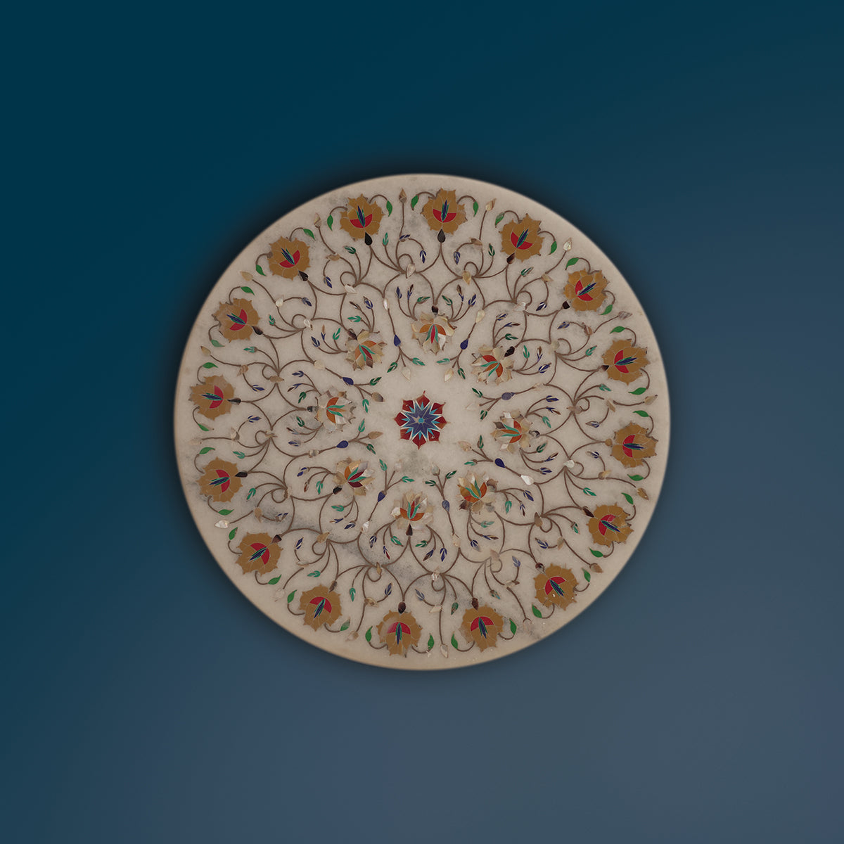 Artistic marble inlay table top for home & office decor