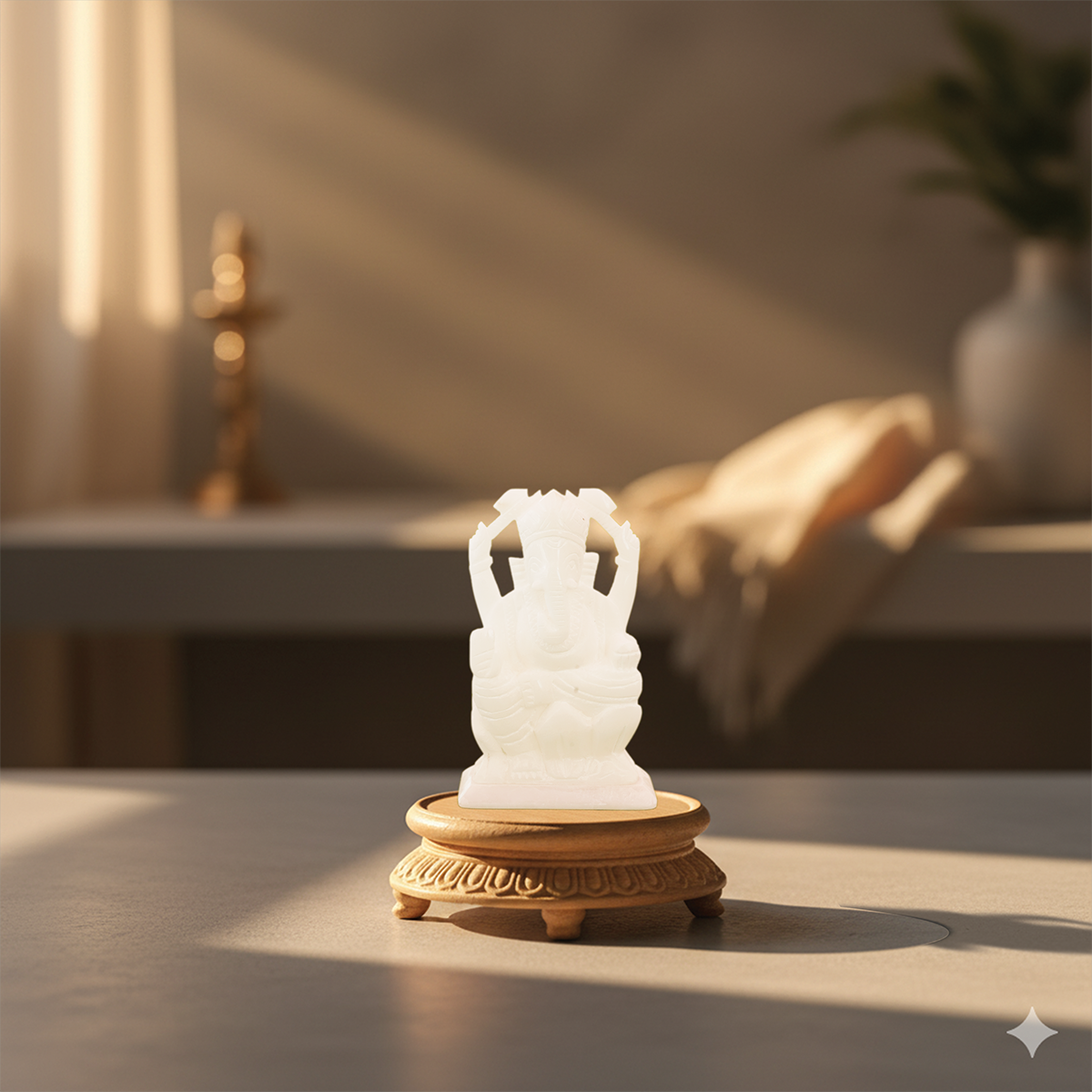 Marble Ganesh Ji Statue (Handcrafted)