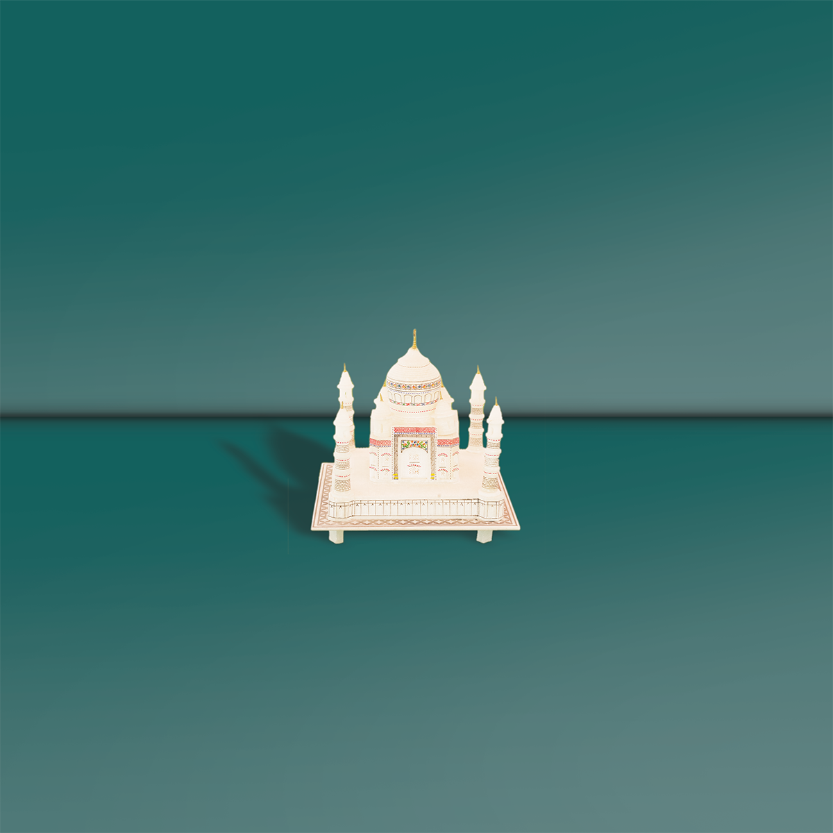 Taj Mahal Showpiece (Hand-Painted)