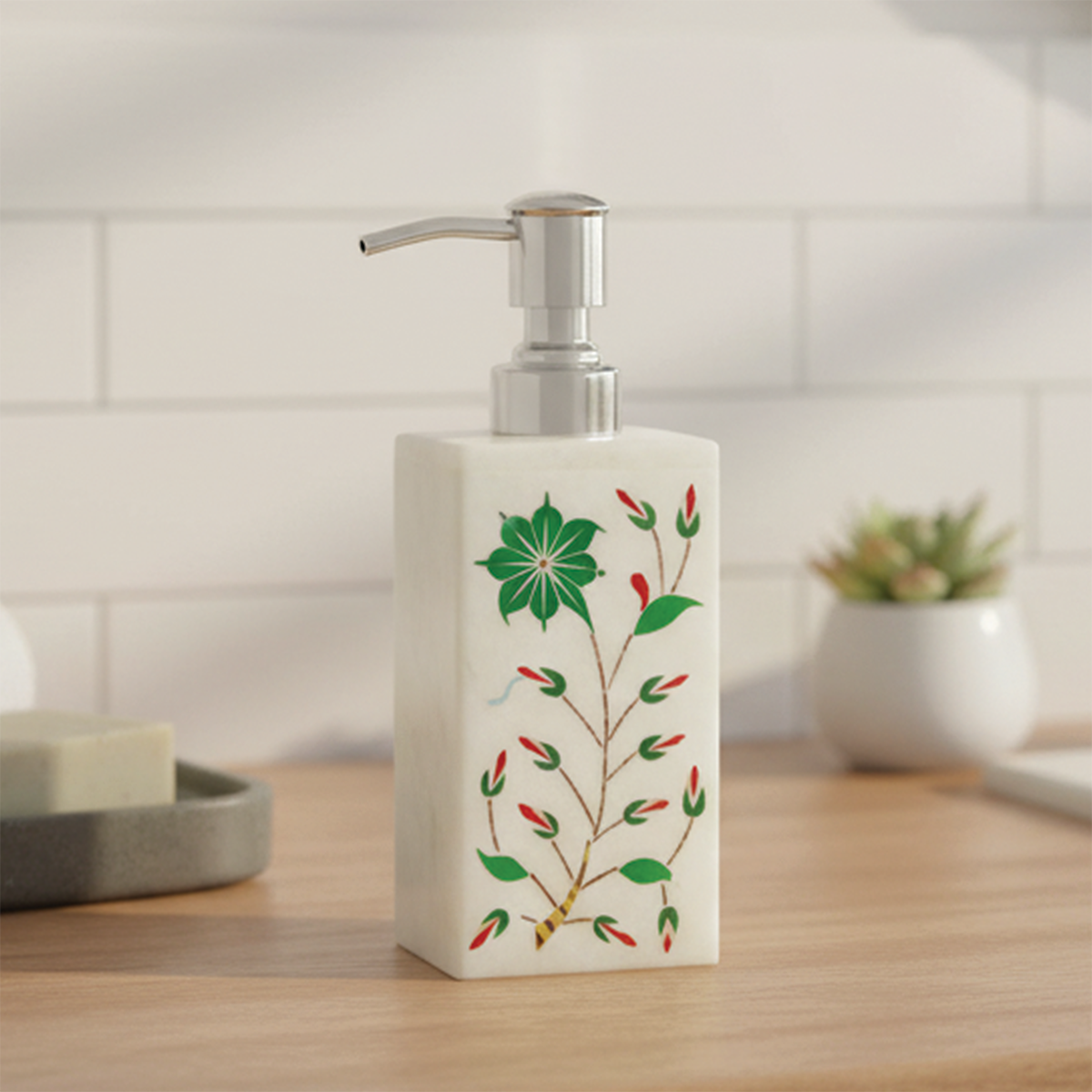 Multi-Stone Marble Shampoo Bottle