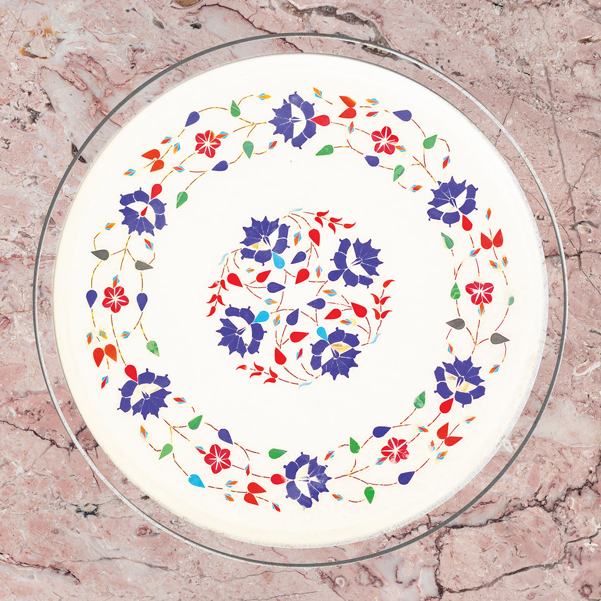 Premium design marble table top with traditional inlay work