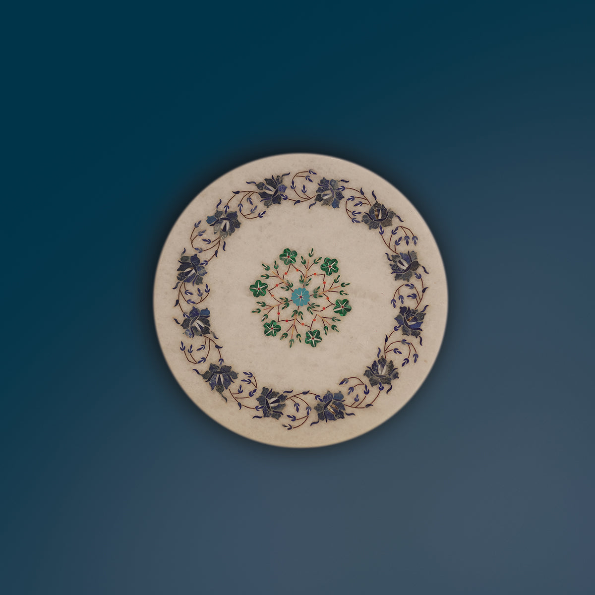 Handcrafted marble tabletop ideal for home decor