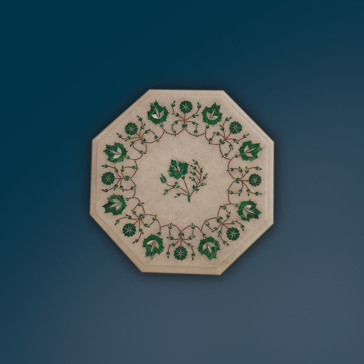 Decorative marble tabletop designed with luxury inlay work