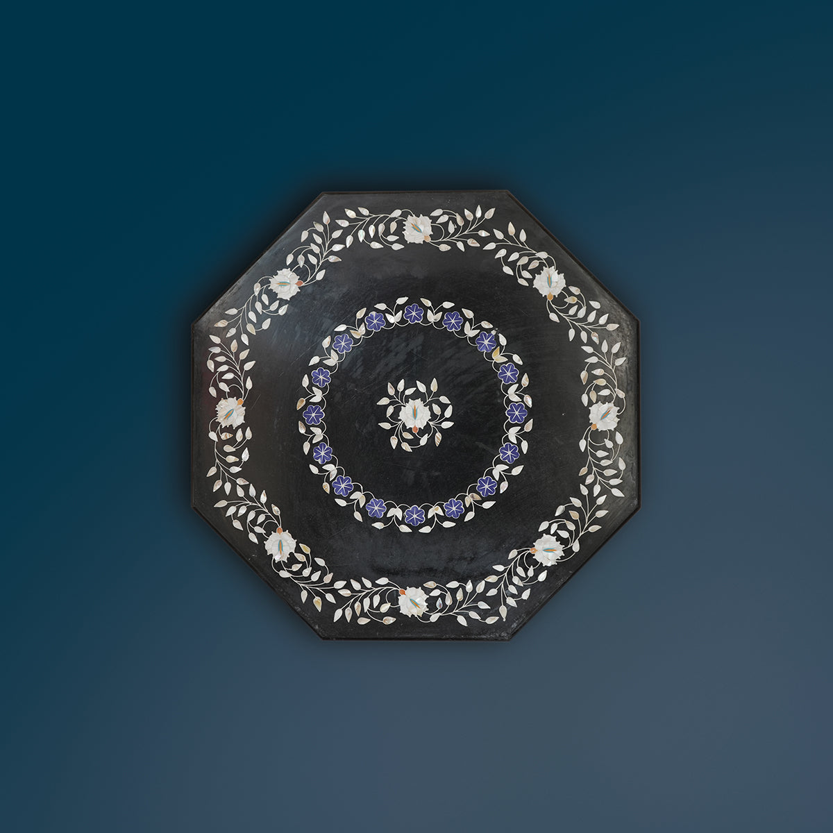 Exquisite marble inlay table top made by skilled artisans