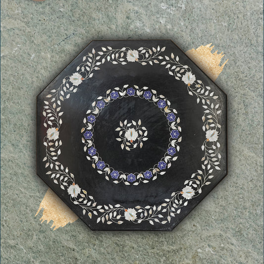 Exquisite marble inlay table top made by skilled artisans